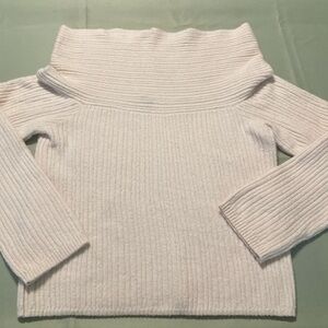 Divided H&M Wool Blend Sweater Bohemian Cream Off-Shoulder Soft Cozy Pink Medium